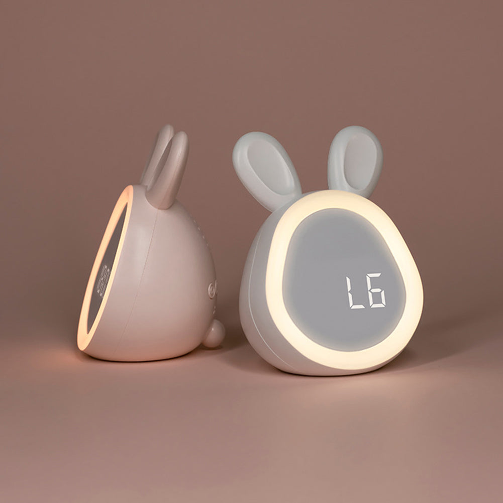 Budzik nocna lampka królik LED z aktywacją głosową