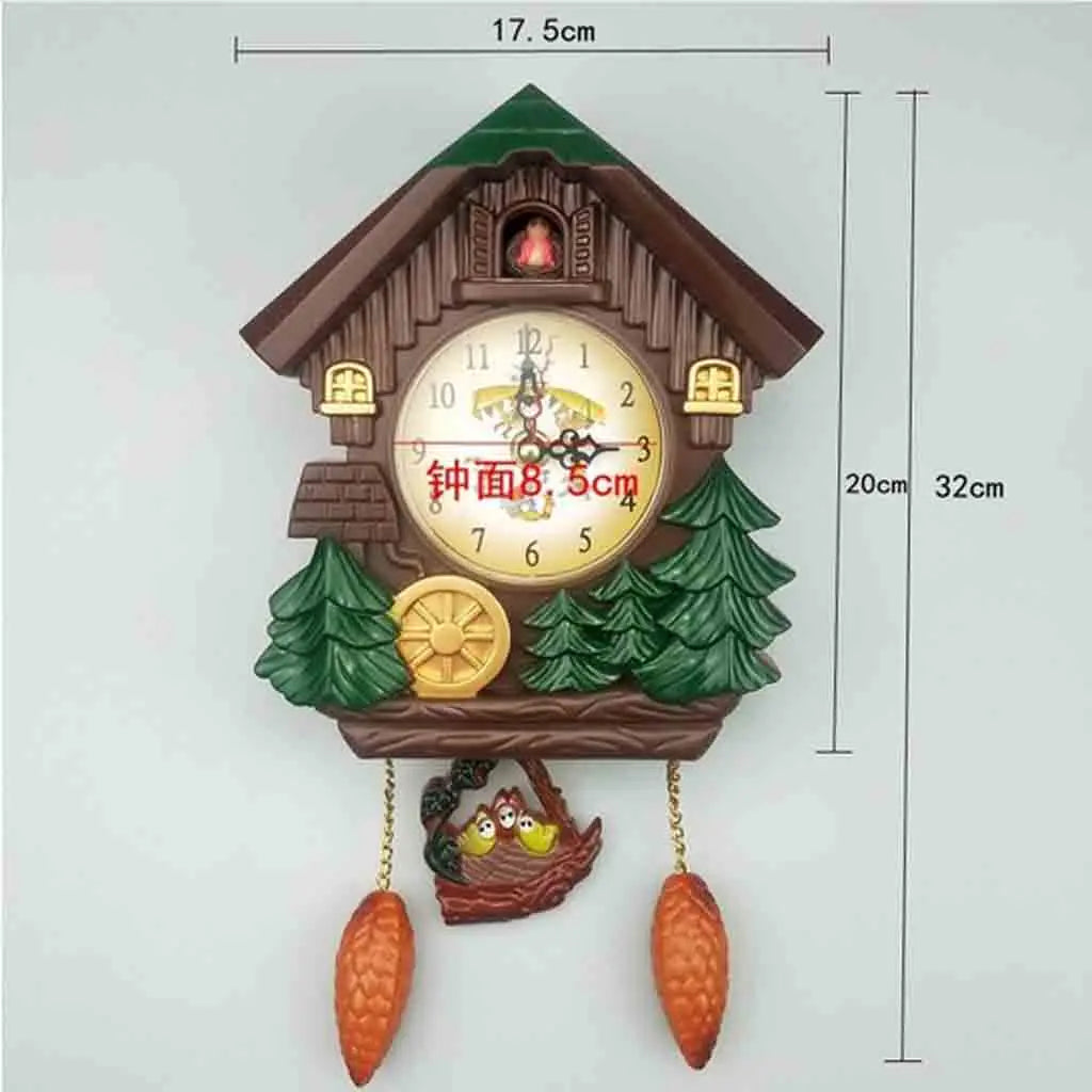 Detal tarczy zegara z kukułką średnica 8,5 cm