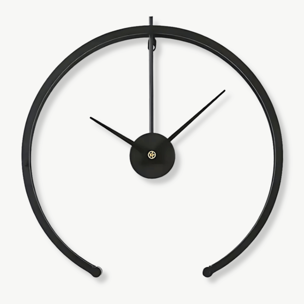 Zegar ścienny metalowy okrąg otwarty 50 cm kolor czarny