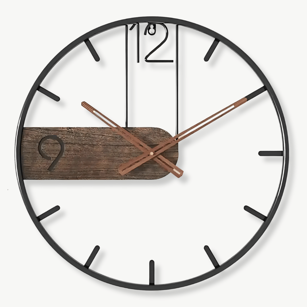 Zegar ścienny industrialny metalowy okrągły 40 cm w stylu retro