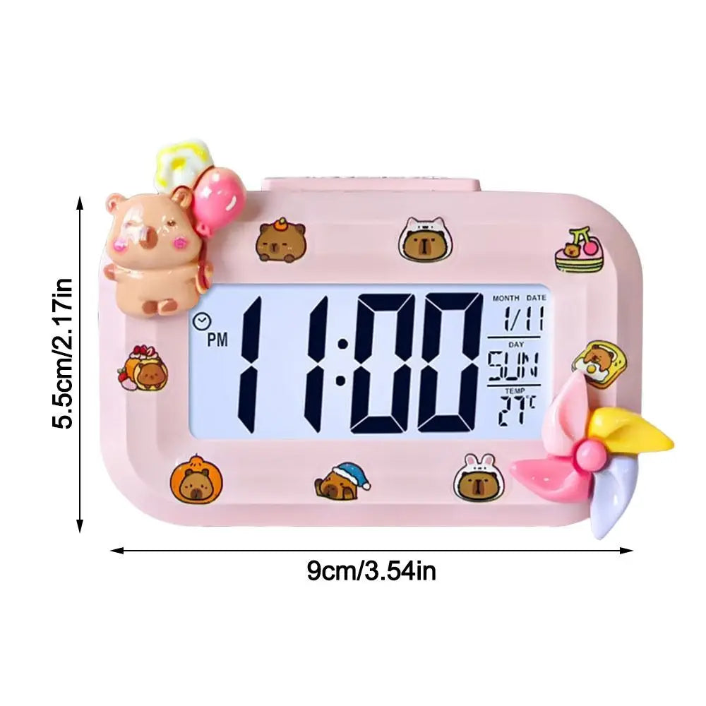 Cyfrowy budzik LED z czujnikiem temperatury i 9 melodiami