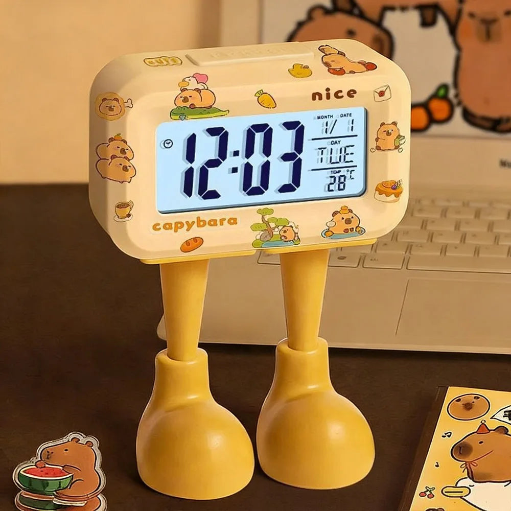 Cyfrowy budzik LED z czujnikiem temperatury i 9 melodiami