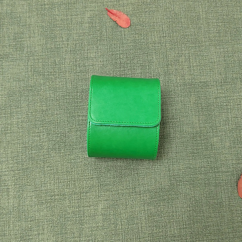 Organizer na zegarki ze skóry vintage z 3 przegródkami - elegancki etui podróżny