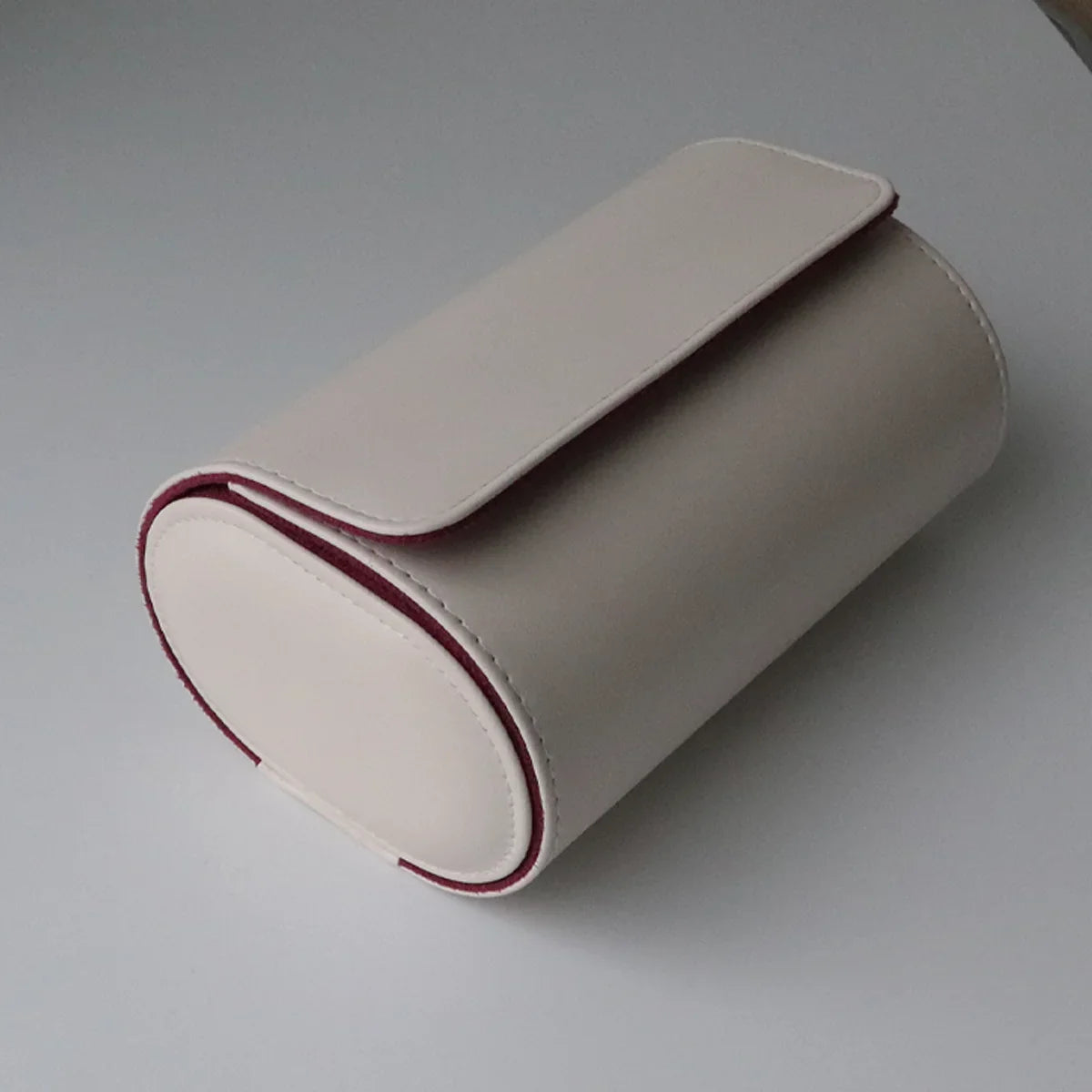 Organizer na zegarki ze skóry vintage z 3 przegródkami - elegancki etui podróżny