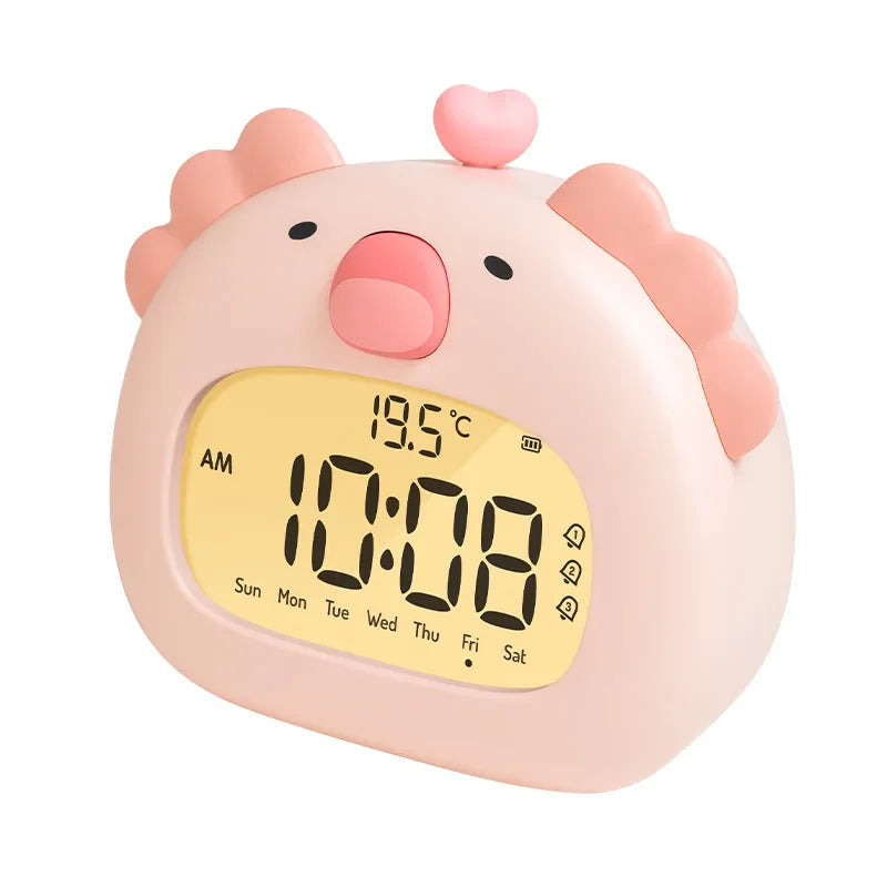 Budzik LED dla dzieci z lampką nocną i wyświetlaczem temperatury