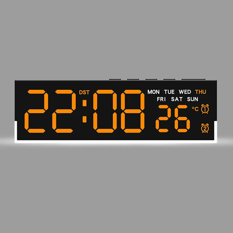 Budzik cyfrowy LED z podświetleniem i podwójnym alarmem | temperatura i dzień tygodnia