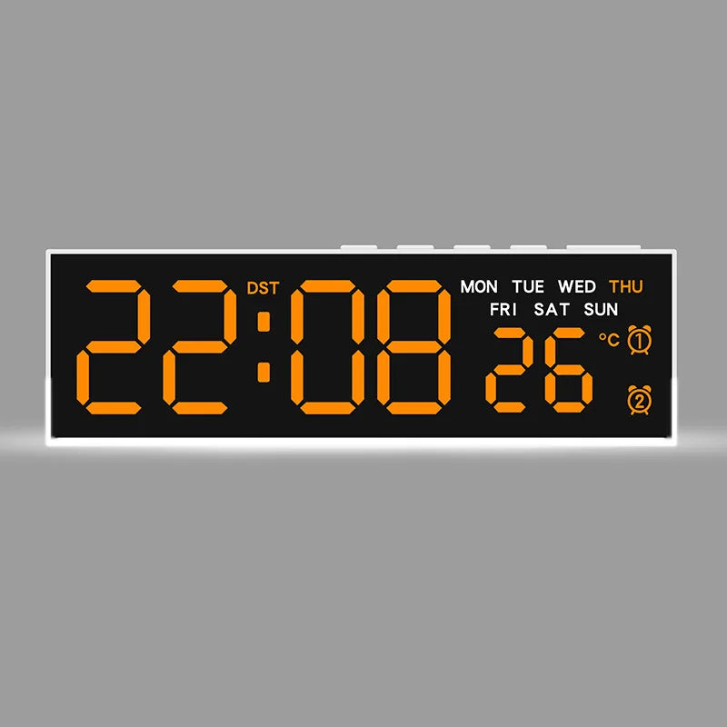Budzik cyfrowy LED z podświetleniem i podwójnym alarmem | temperatura i dzień tygodnia