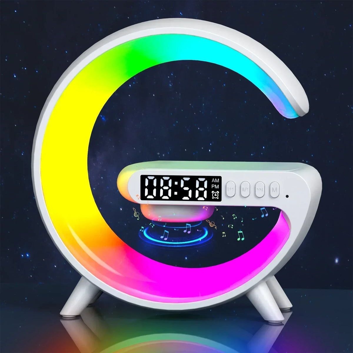 Stacja nocna RGB z wyświetlaczem godziny i podświetleniem LED