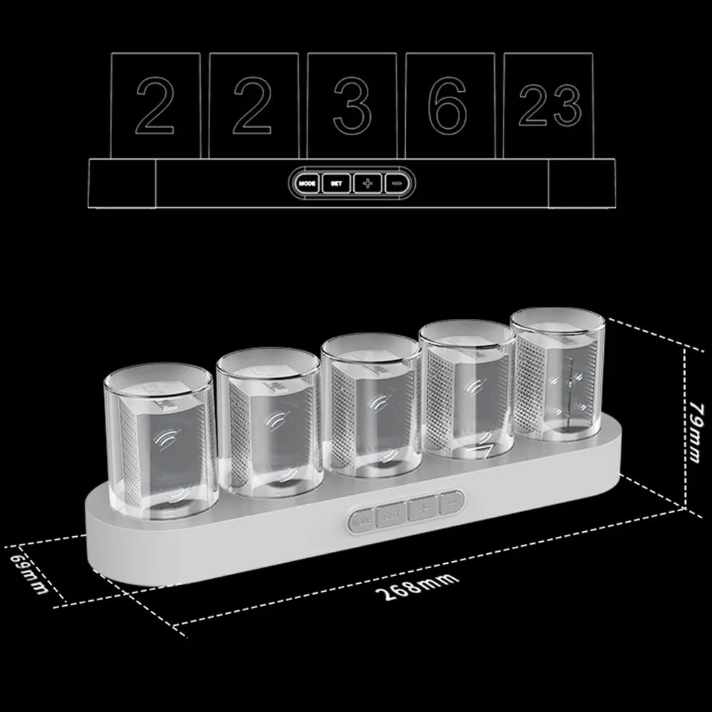 Zegar nixie RGB z podświetleniem LED - retro design