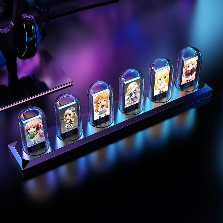 Zegar Nixie LED futurystyczny z obudową aluminiową