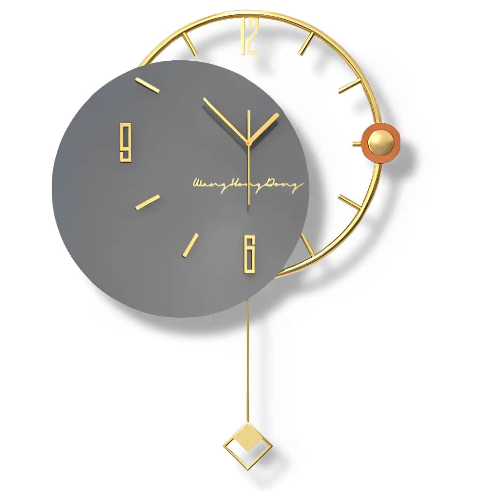Zegar ścienny design abstrakcyjny okrągły 52 cm metal akryl