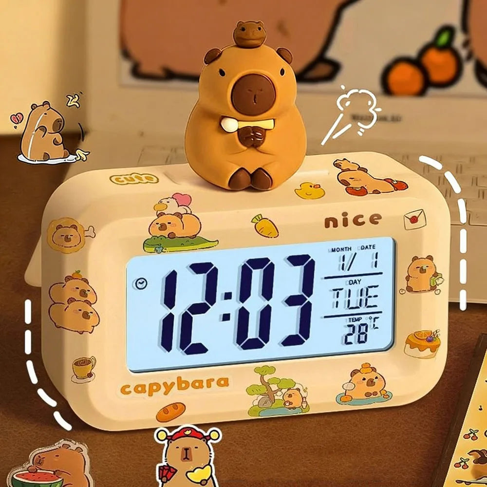 Cyfrowy budzik LED z czujnikiem temperatury i 9 melodiami