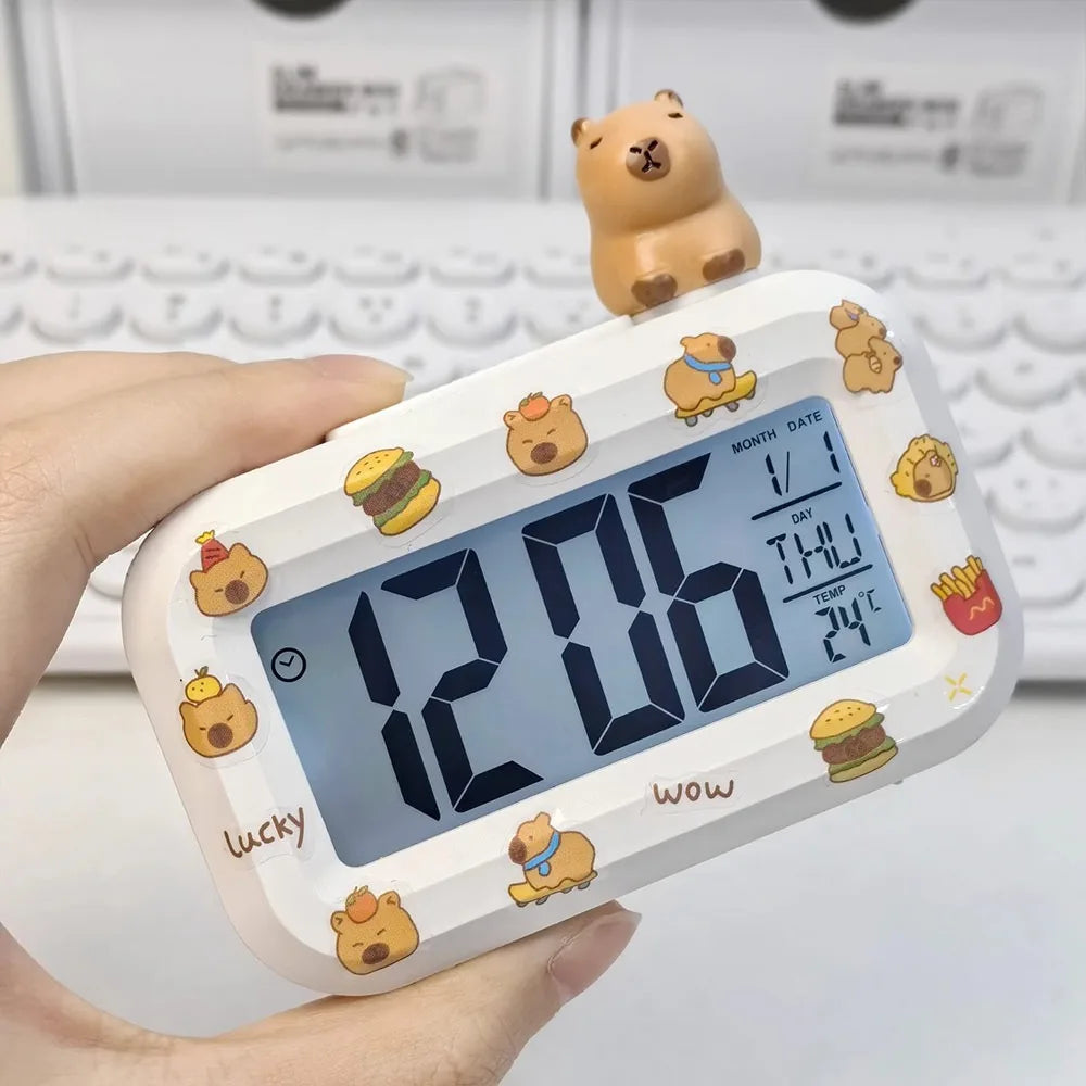 Cyfrowy budzik LED z czujnikiem temperatury i 9 melodiami