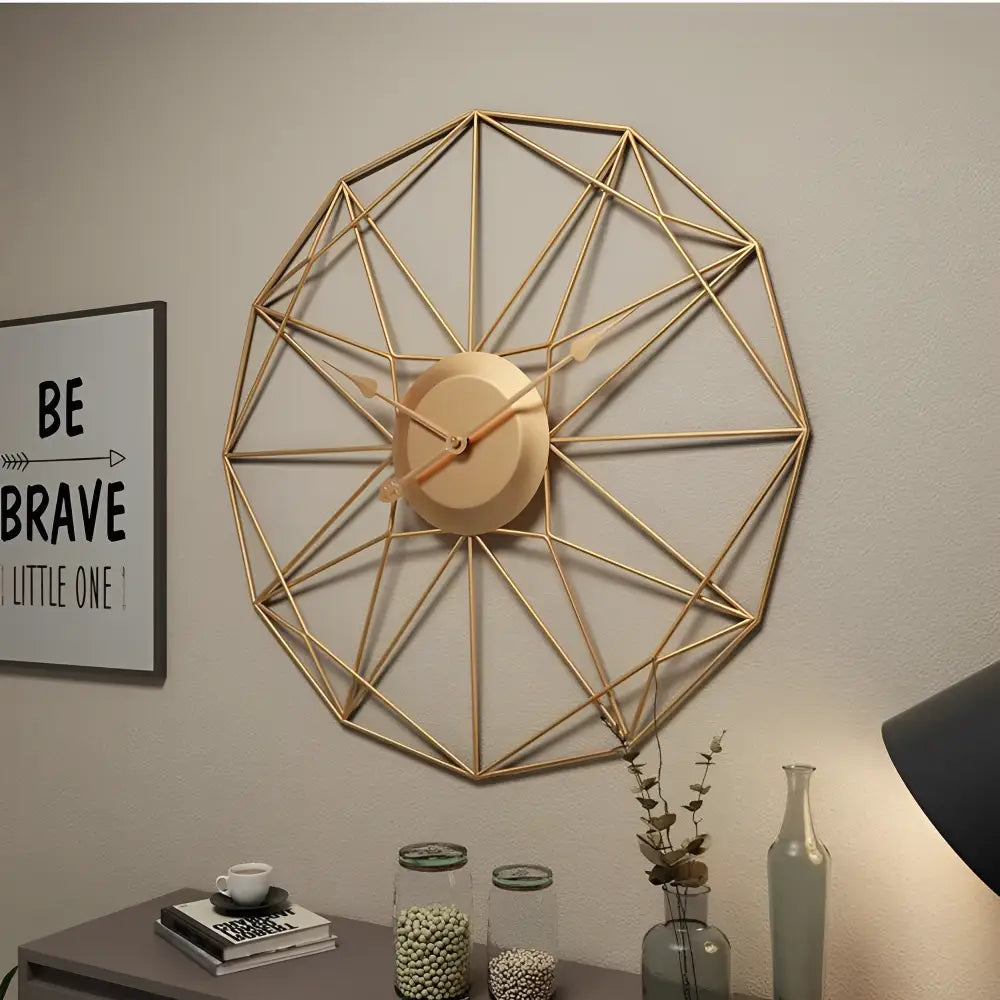 Zegar ścienny minimalistyczny z metalu 80 cm - kolor czarny