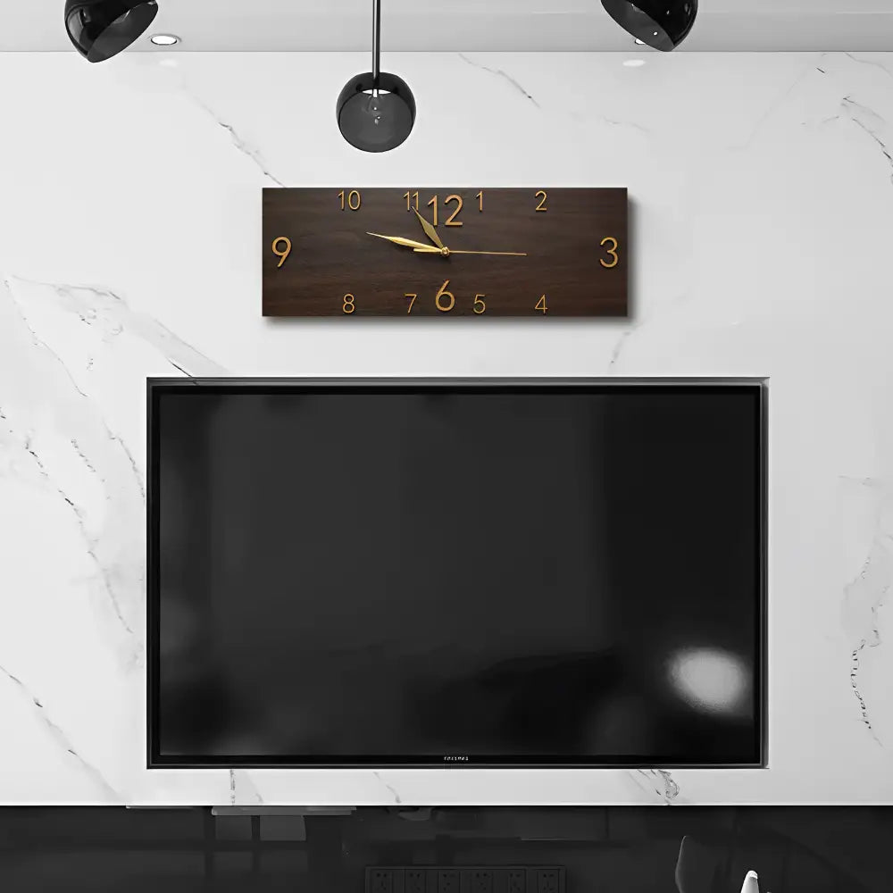 Duży zegar ścienny prostokątny 25 x 75 cm do salonu