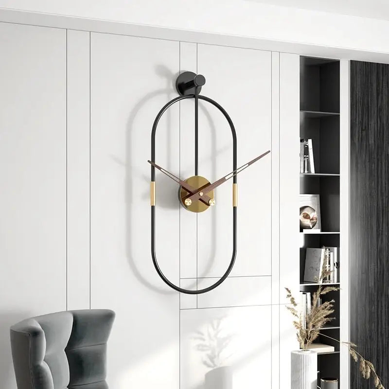 Zegar ścienny design loft - zbliżenie na strukturę metalową