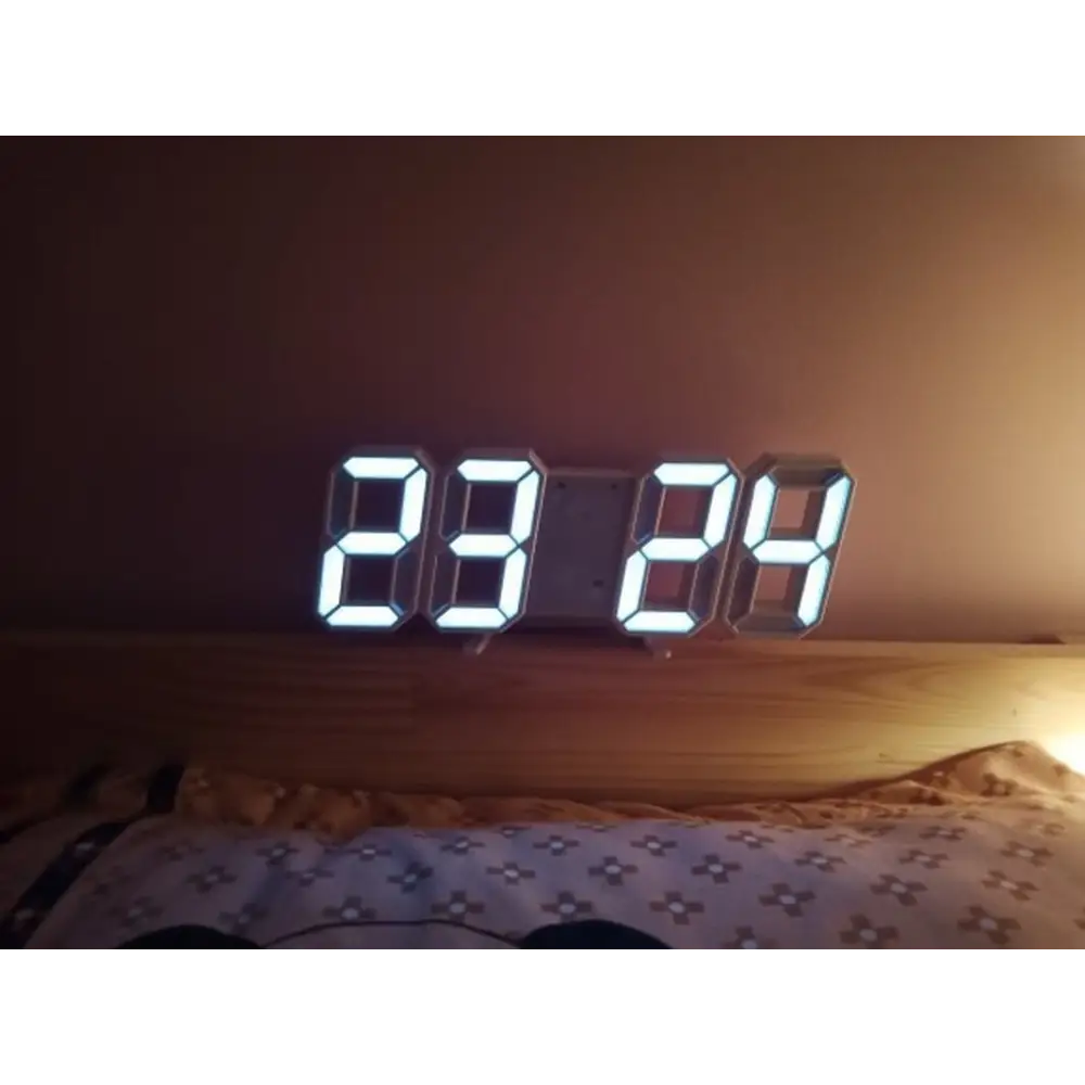 Zegar ścienny cyfrowy LED z wyświetlaczem temperatury i daty