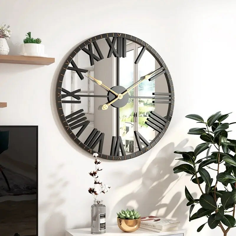 Zegar lustrzany 58 cm widok z boku grubość 2,3 cm