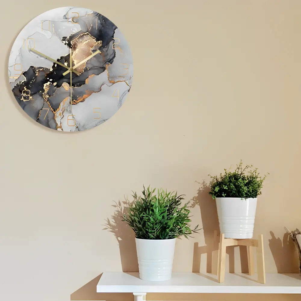 Cichy mechanizm kwarcowy zegara ściennego art moderne