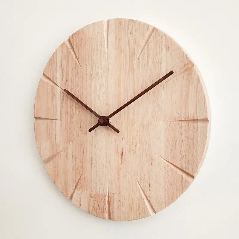 Zegar ścienny drewniany 30 cm w aranżacji wnętrza nowoczesnego