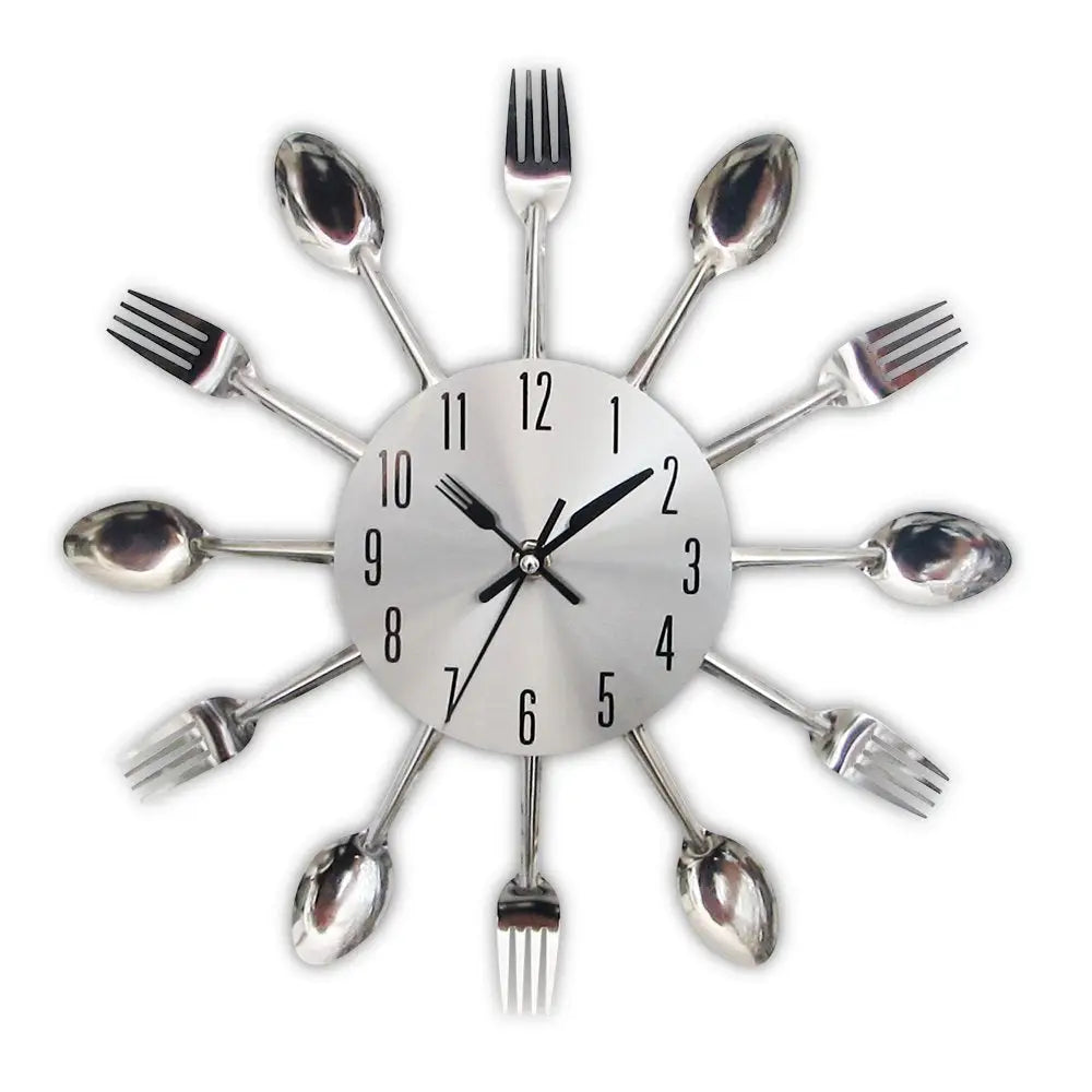 Zegar ścienny do kuchni metalowy cichy 30 cm