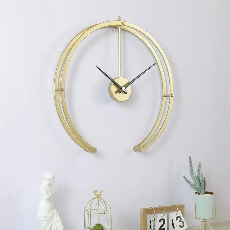 Zegar ścienny okrąg otwarty metalowy 50 cm cichy