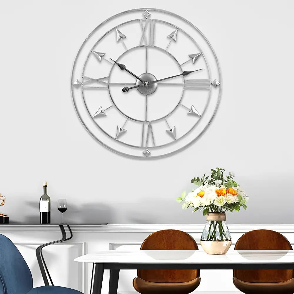 Zegar ścienny metalowy 60 cm - design retro i nowoczesny
