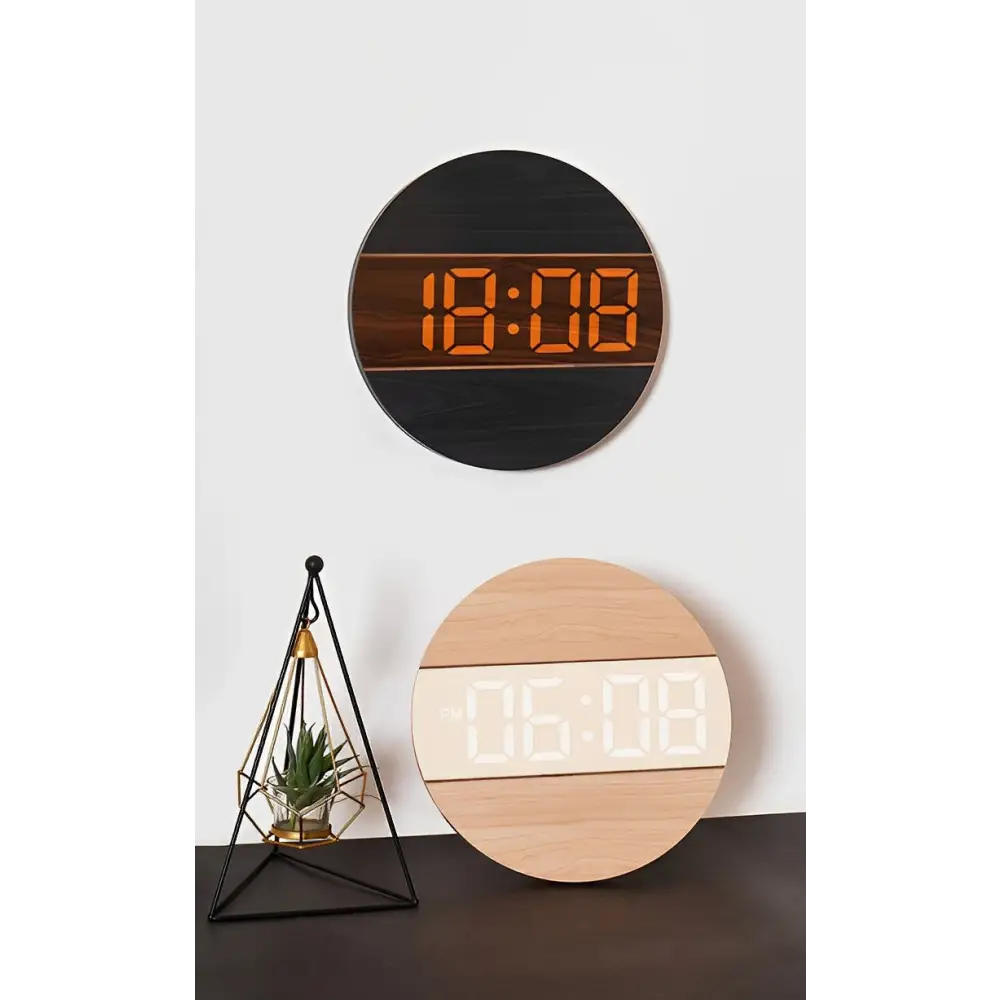 Drewniany zegar ścienny 30 cm - widok z boku, grubość 9 mm