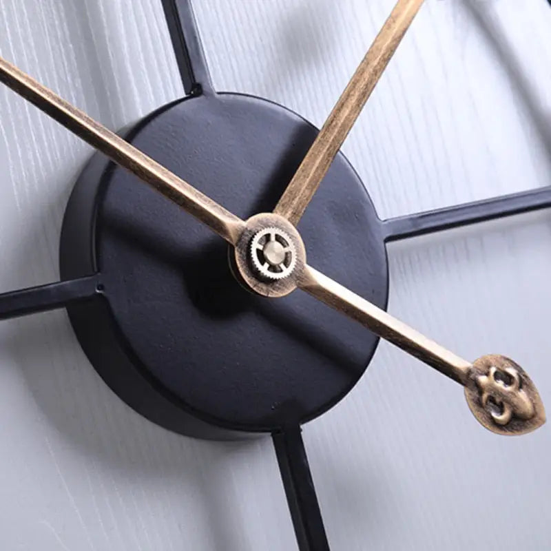 Duży zegar ścienny metalowy 60 cm w stylu industrialnym
