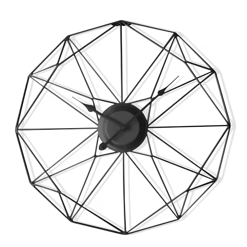 Duży zegar ścienny metalowy 80 cm - styl nordycki