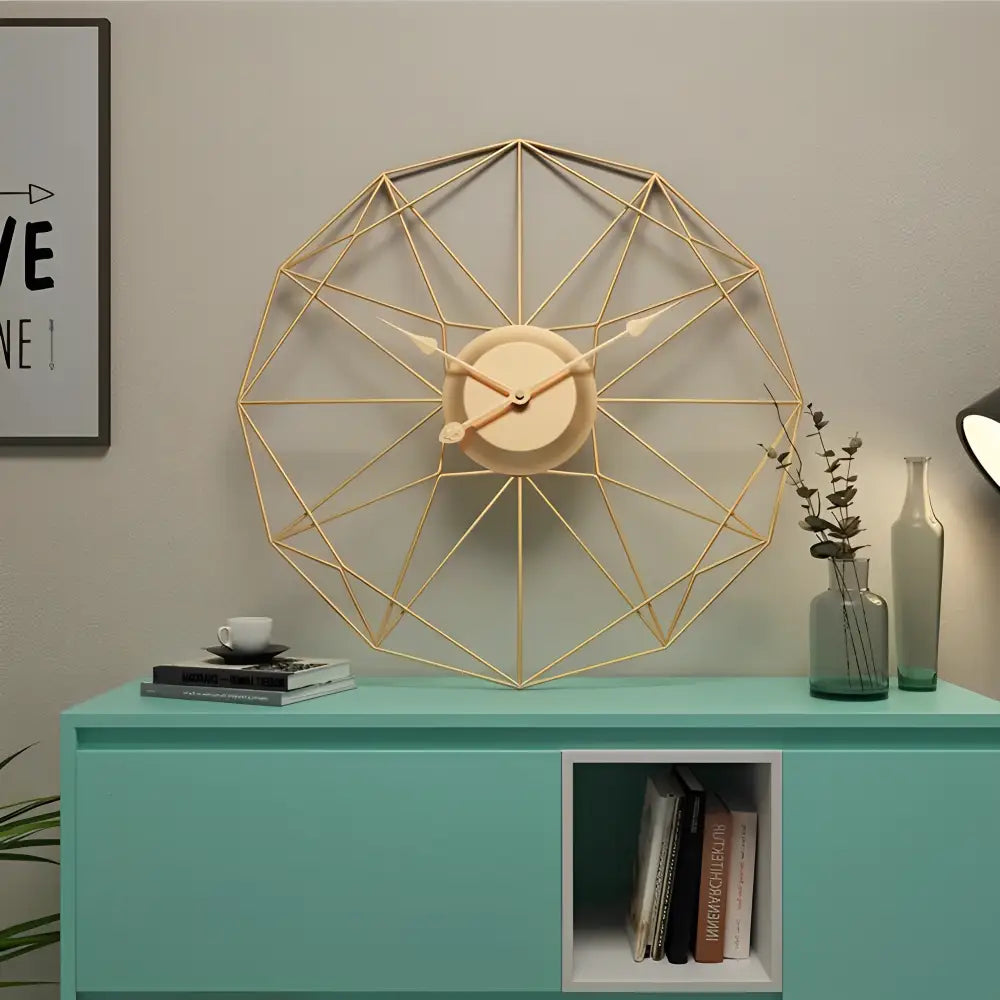 Duży zegar ścienny metalowy 80 cm - styl nordycki