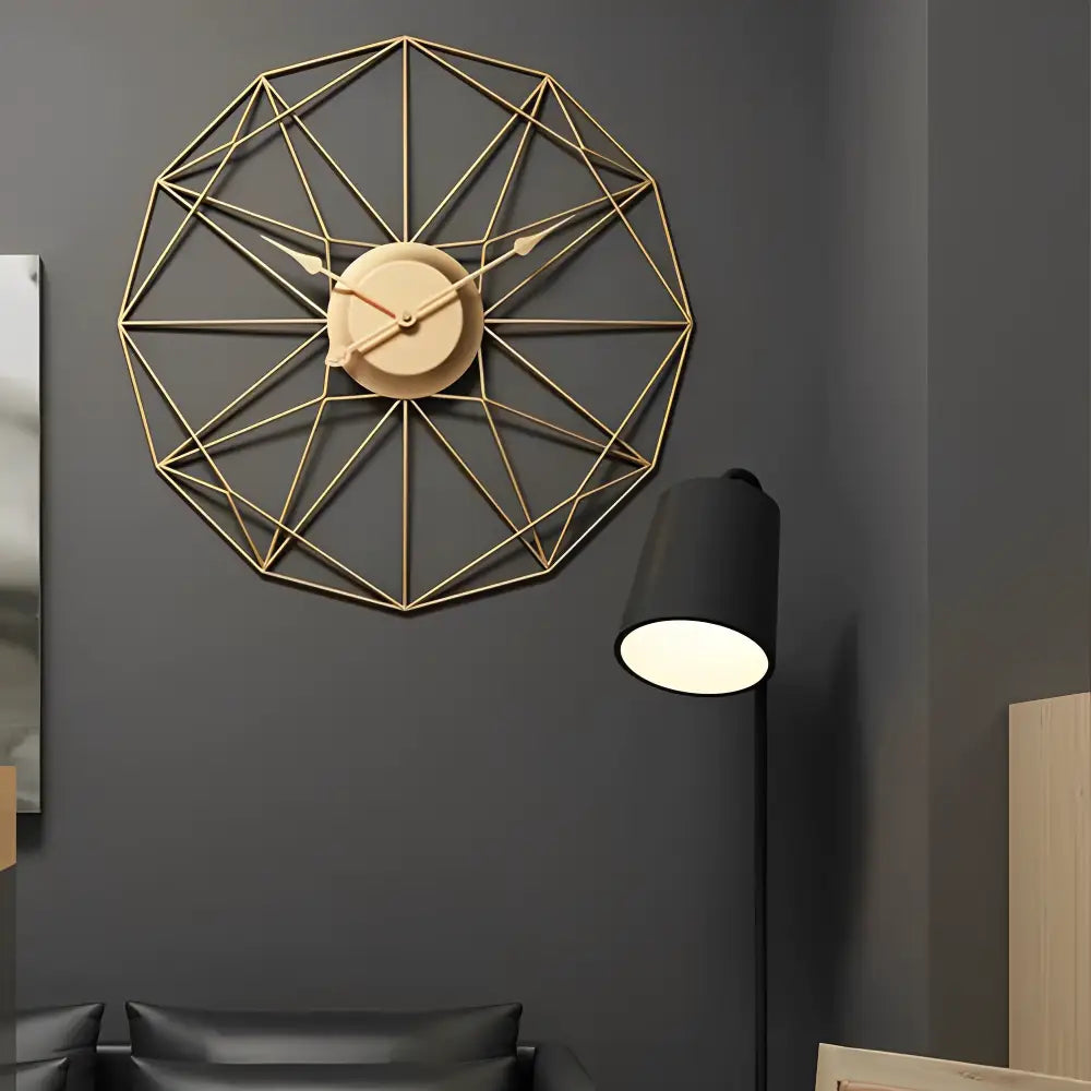 Duży zegar ścienny metalowy 80 cm - styl nordycki