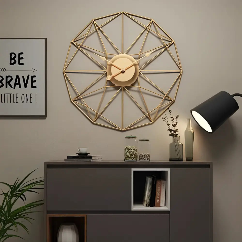 Duży zegar ścienny metalowy 80 cm - styl nordycki