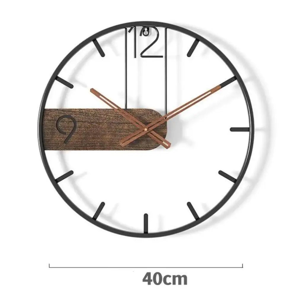 Zegar ścienny industrialny metalowy okrągły 40 cm cichy
