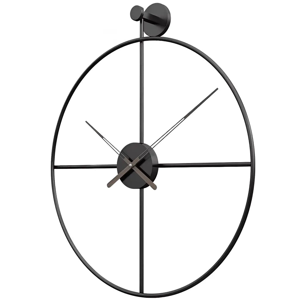 Zegar ścienny metalowy z krzyżem okrągłym 50 cm - nowoczesny design