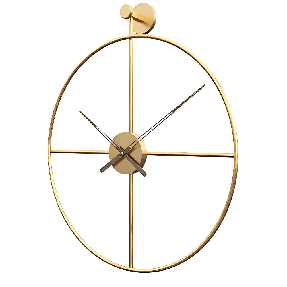 Zegar ścienny metalowy z krzyżem okrągłym 50 cm - nowoczesny design