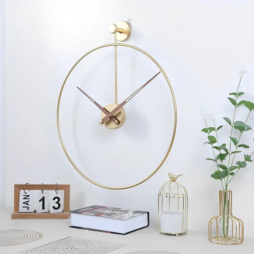 Zegar ścienny metalowy z krzyżem okrągłym 50 cm - nowoczesny design