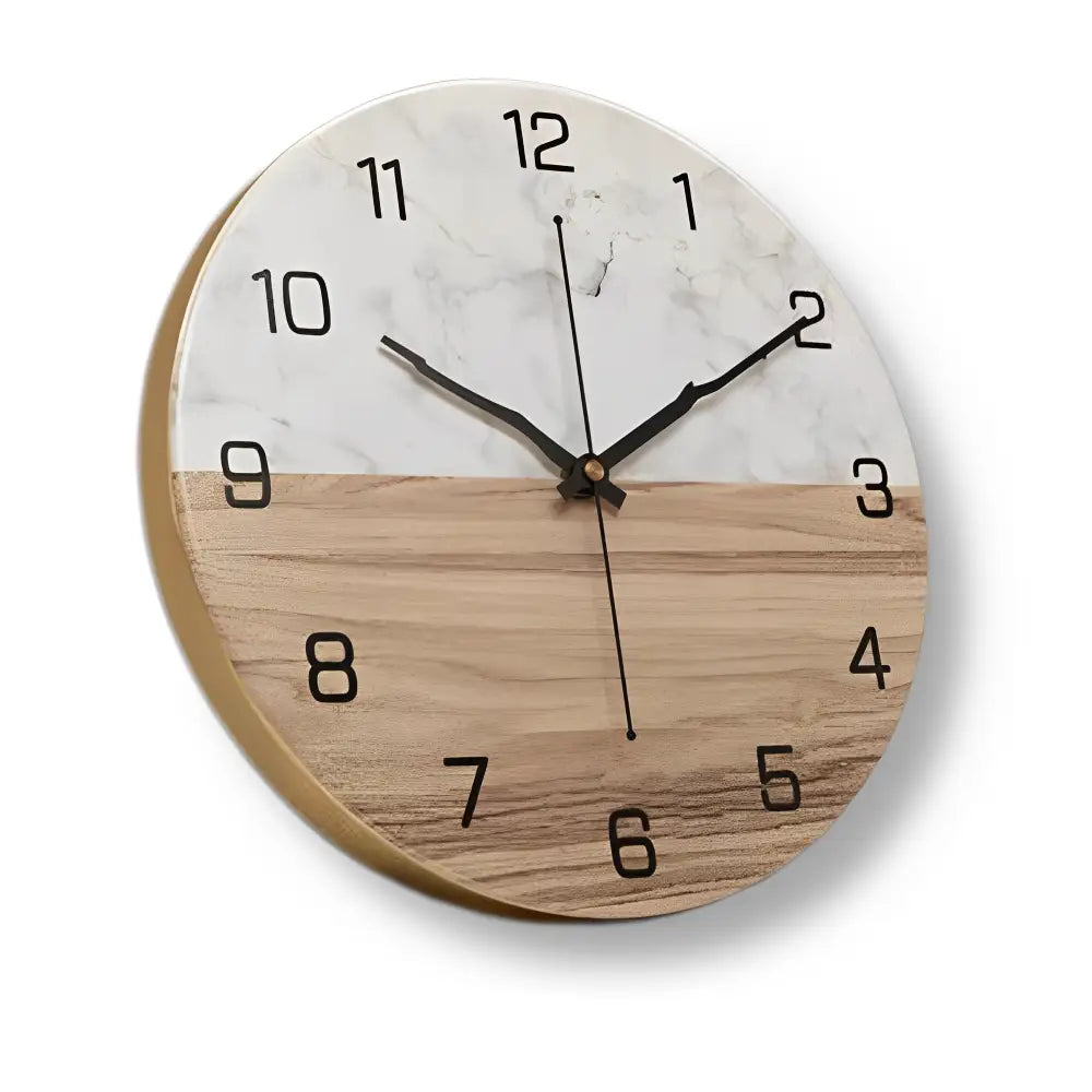 Zegar ścienny efekt marmuru - nowoczesny design 30 cm