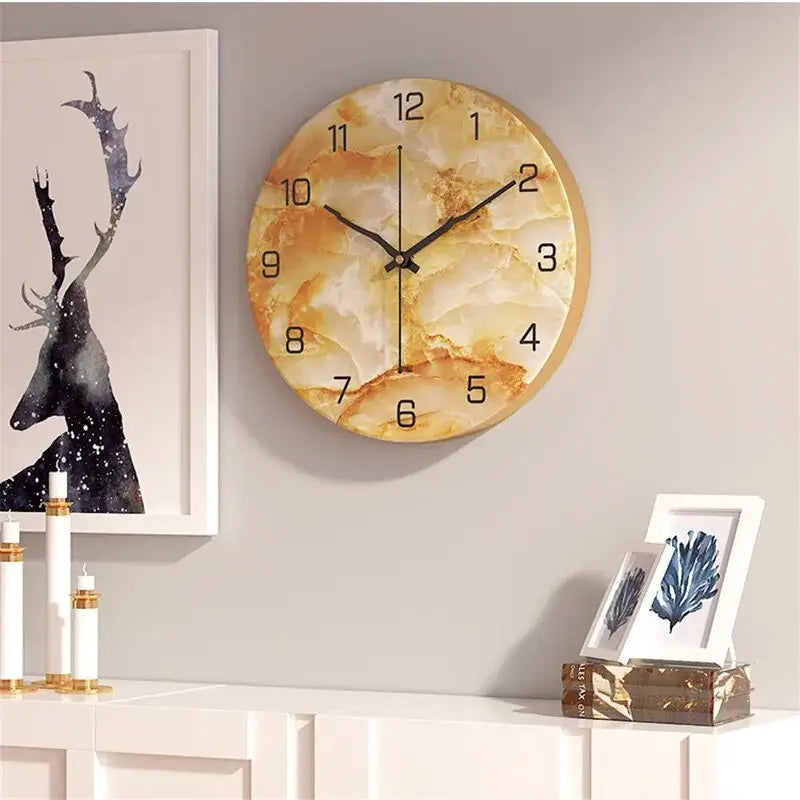 Zegar ścienny efekt marmuru - nowoczesny design 30 cm