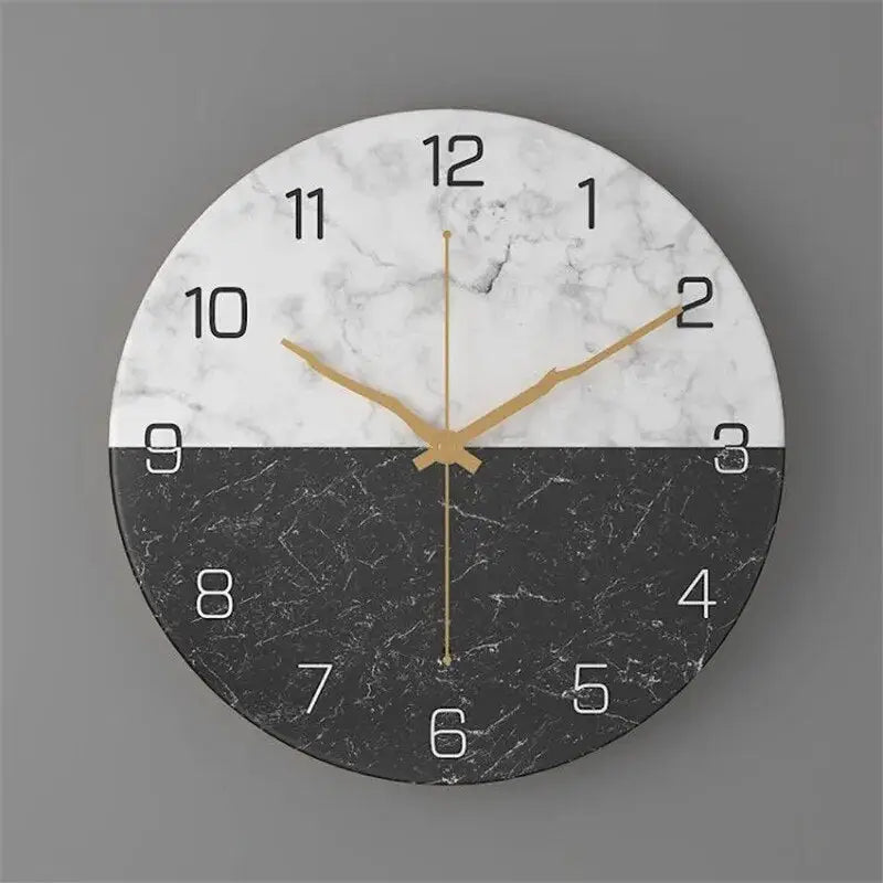 Zegar ścienny efekt marmuru - nowoczesny design 30 cm