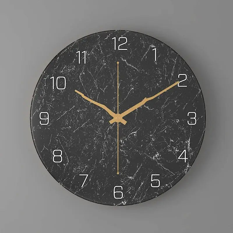 Zegar ścienny efekt marmuru - nowoczesny design 30 cm