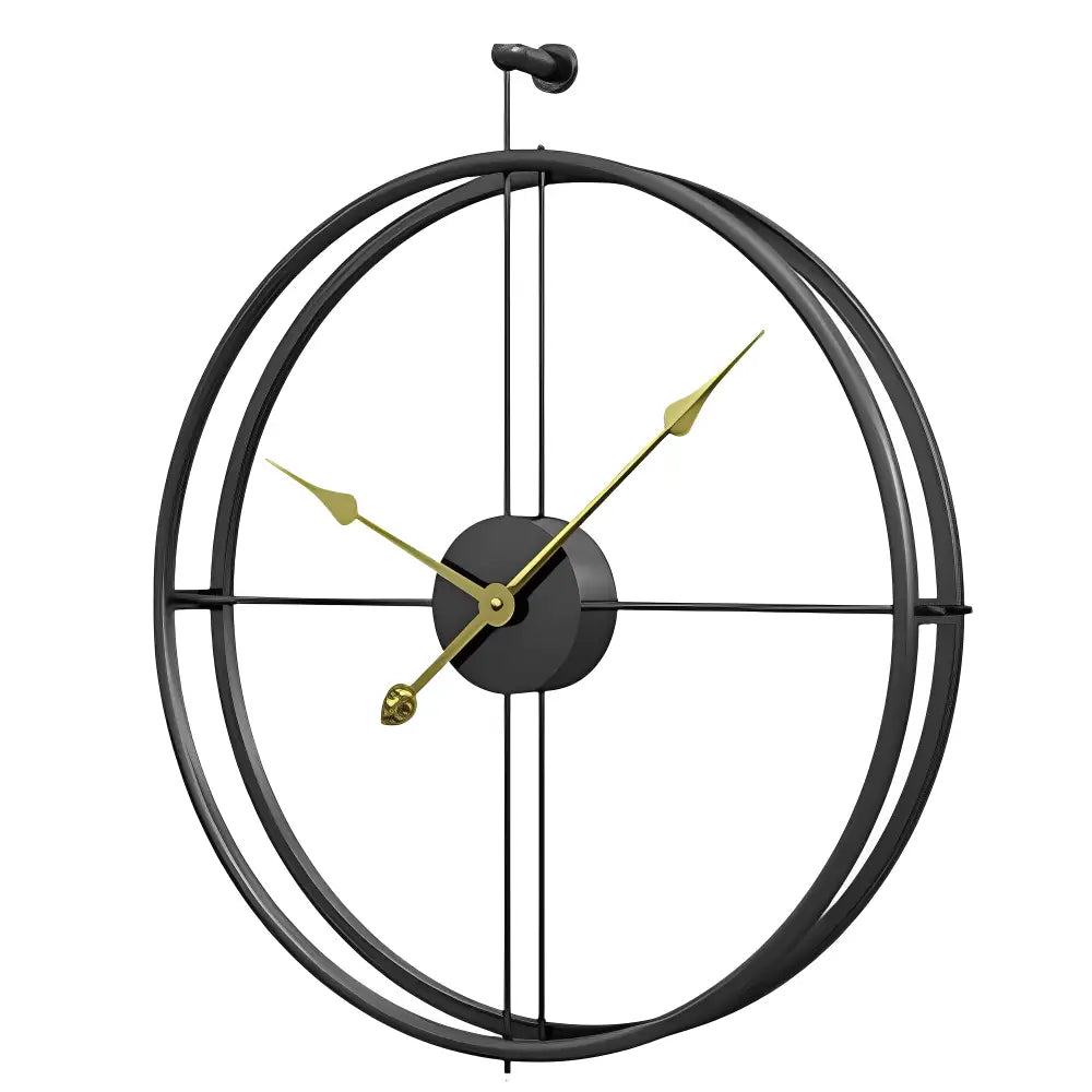 Zegar ścienny pierścienie sferyczne metalowy retro 50 cm
