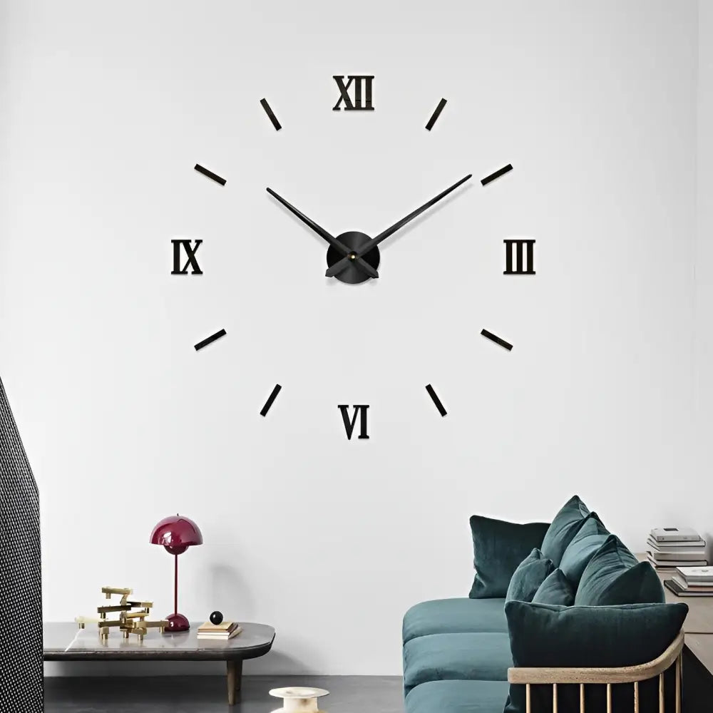 Zegar ścienny 3D złoty 120 cm nowoczesny design