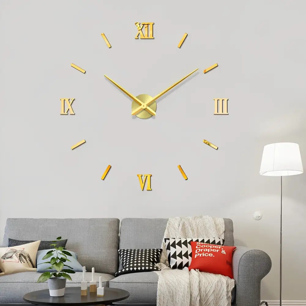 Zegar ścienny naklejany 3D - cichy, akrylowy, 40-120 cm