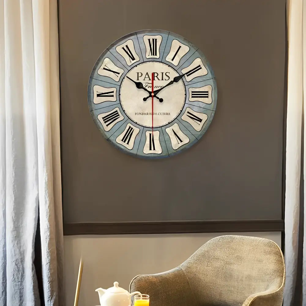 Zegar retro 20x20 cm na ścianę z cichym mechanizmem kwarcowym
