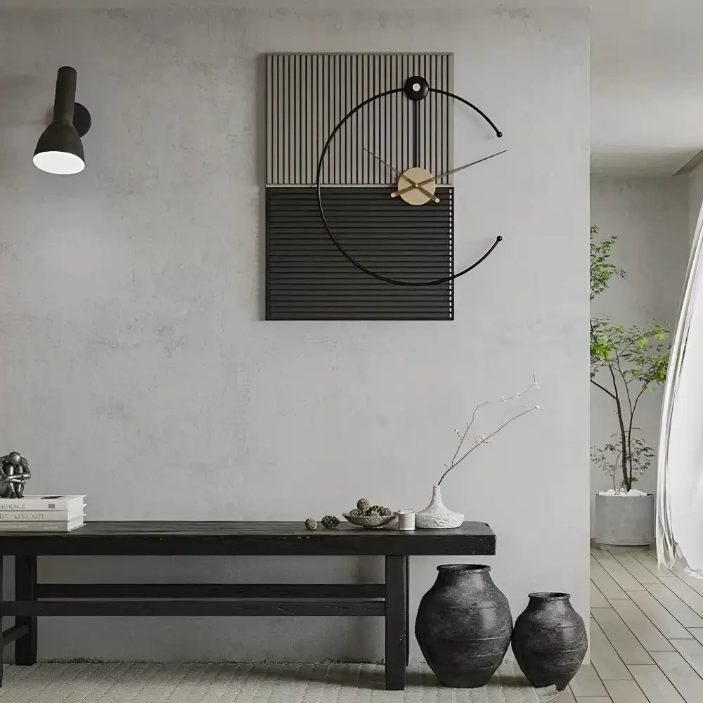 zegar ścienny industrialny z wskazówkami minimalistyczny design