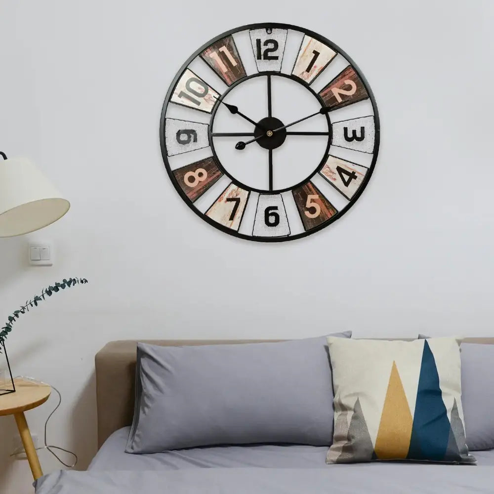 Zegar ścienny loft 60 cm dekoracja salonu