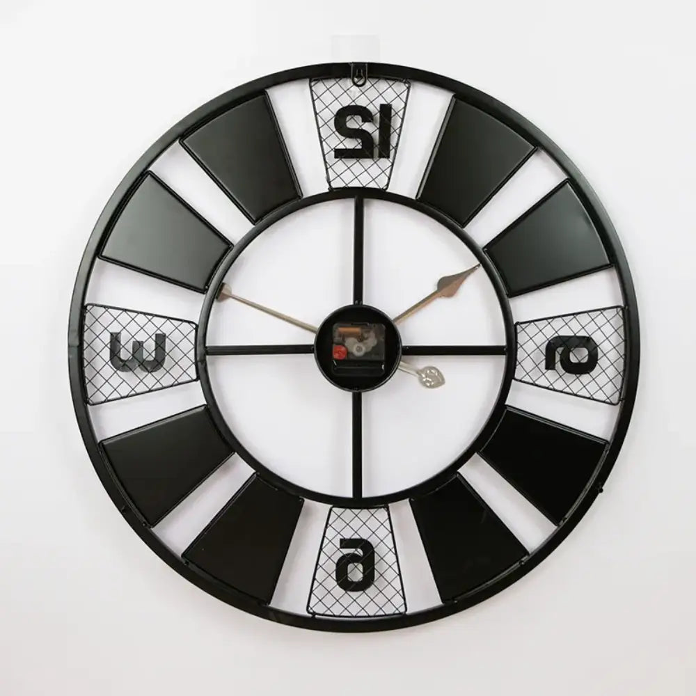 Zegar ścienny industrialny kolorowy retro 60 cm metalowy