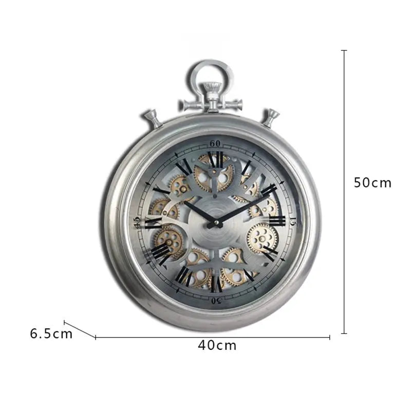 Zegar na baterie z obracającym się mechanizmem 40 cm