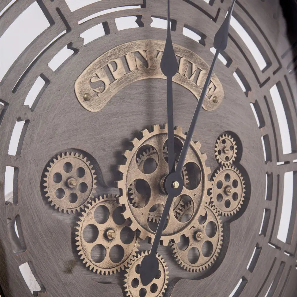 Metalowa obudowa zegara Spin Time w stylu vintage i loft
